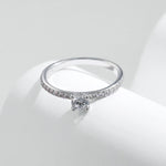 MODIAN D Color Moissanite Ring Delicate Square 925 Sterling Silver Lab Diamond Ring For Women Wedding Statement Jewelry