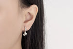 Sterling Silver Heart Zircon Stud Earrings for Women - Elegant