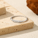 MODIAN D Color Moissanite Rings 925 Sterling Silver Classic Geometric Stackable Lab Diamond Finger Ring For Women Fine Jewelry