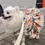 Summer Dog Clothes 3D Printed Pet Dress with Traction Ring for Small Dogs Chihuahua Yorkshire One-piece Dress Puppy Clothings
