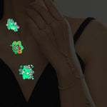 5 Sheets Luminous Tattoo Stickers Colorful Animal Mermaid Dinosaur Temporary Tattoos for Hand  Body Fake Tattoo Waterproof