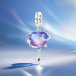 925 Sterling Silver Infinity Winged Heart Charm Pendant