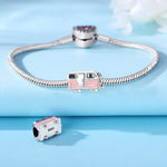 925 Sterling Silver Pink Heart Camper Van Charm Bead