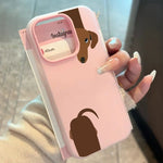 Brown Dachshund Candy Phone Case For Samsung S25 S24 S22 S21 S23 Ultra Plus FE A56 A36 A26 A55 A35 A16 A06 A15 A07 2 in 1 Cover