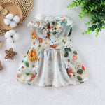 Summer Dog Clothes 3D Printed Pet Dress with Traction Ring for Small Dogs Chihuahua Yorkshire One-piece Dress Puppy Clothings
