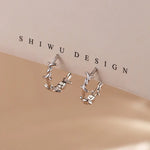 Sterling Silver Thorn Ring Earrings for Women - Vintage Wedding