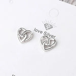 Sterling Silver Love Heart Stud Earrings for Women - Best Selling