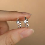 925 Sterling Silver Zircon Ring Stud Earrings for Women