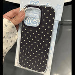 Fashionable Retro White Polka Dots Design Phone Case for iPhone 17 16 15 14 13 12 11 Pro Max XS X 7 8 Plus SE 2022 16E TPU Cover