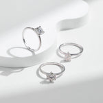 MODIAN Pear Round Square Moissanite Ring 925 Sterling Silver Wedding D Color Lab Created Diamond Rings For Women Fine Jewelry