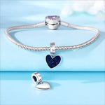 925 Sterling Silver Infinity Winged Heart Charm Pendant