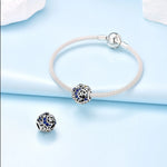 925 Sterling Silver Star Moon Sun Cross Heart Charm Bead Set