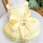 Solid Color Cat Dog Dresses with D-ring for Small Dogs Chihuahua Pomeranian Puppy Summer Pet Clothes  vestidos para perritas