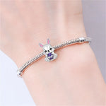 925 Sterling Silver Easter Bunny Egg Charm Bead