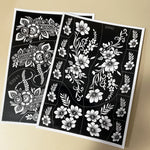 Reusable Stencil for Henna Flower Mehndi Design Tattoo Template for Women Henna Tattoo Stencil for Hand Foot Body Painting