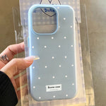 Cute White Polka Dots Design Phone Case For iPhone 17 Case 16 15 14 13 12 11 Pro Max Air 7 8 Plus X XR 2-in-1 Matte Jelly Cover
