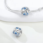 925 Sterling Silver Birthstone Heart Zircon Charm Bead