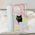Clear Cute Black Cat Case for Samsung Galaxy A56  A16 A06 A15 A35 A55 5G S25 S24 S23 Ultra S22 S21 Plus FE Animal Soft TPU Cover
