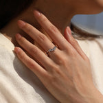 MODIAN Dazzling Moissanite Lab Diamond Rings 925 Sterling Sliver Stackable Crown Finger Rings For Women Party Fine Jewelry