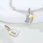 925 Sterling Silver Number Anniversary Charm Bead