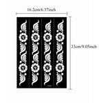 Reusable Stencil for Henna Flower Mehndi Design Tattoo Template for Women Henna Tattoo Stencil for Hand Foot Body Painting