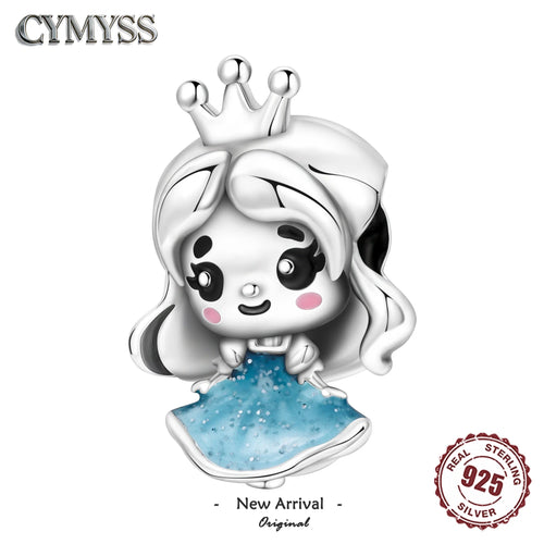 Enchanting Girls' 925 Sterling Silver Princess Charm Bead | Fairy Tale Jewellery
