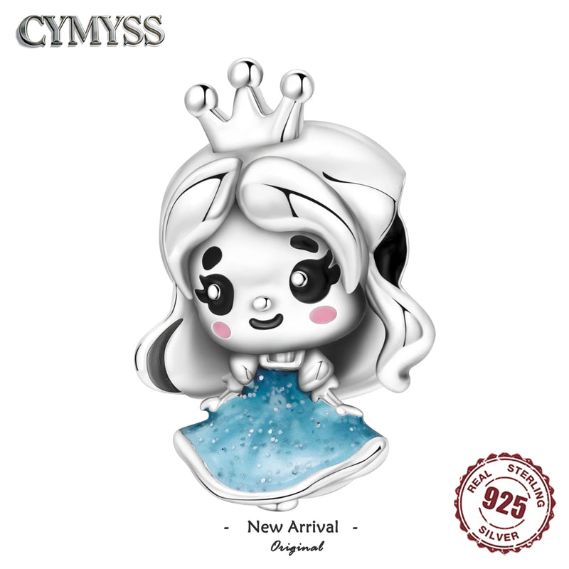 925 Sterling Silver Fairy Tale Princess Charm Bead for Girls