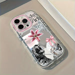 Sweet Fashion Leopard Flower Mirror Design Phone Case For iPhone 17 16 15 14 13 12 11 Pro Max 7 8 Plus XR X XS Max 16E Cover