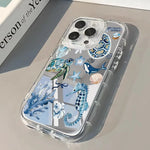 Blue Turtle Underwater World Phone Case For iPhone 17 Pro 16 15 14 13 12 11 Pro Max 7 8 Plus XR X XS Max 16E Luxury Mirror Cover