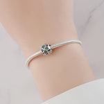 925 Sterling Silver Four-Leaf Clover Charm Bead