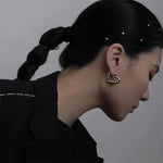 925 Sterling Silver Heart Love Hoop Earrings for Women