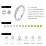 MODIAN Exquisite Round Moissanite Ring 925 Sterling Silver Trendy Wedding Engagement Band Rings For Women Fine Jewelry
