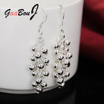 Sterling Silver Hanging Bead Ball Drop Earrings for Women - Vintage