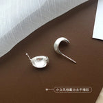 925 Sterling Silver Frosted Small Stud Earrings for Women
