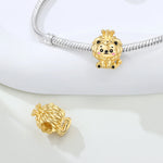 925 Sterling Silver Lion King Animal Charm Bead