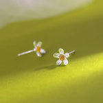 925 Sterling Silver Flower Stud Earrings for Women