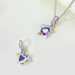 925 Sterling Silver Infinity Love Heart Charm Bead