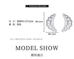 925 Sterling Silver Croissant Hoop Earrings for Women