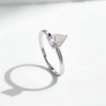 MODIAN D Color Pear Cut Moissanite Ring 925 Sterling Silver Water Drop Lab Diamond Wedding Rings For Women Wedding Fine Jewelry
