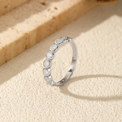 D Colour Stackable Moissanite Eternity Ring | 925 Sterling Silver