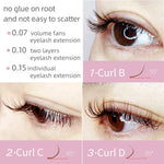 NAGARAKU Dark Brown Lash Extension Maquillaje Makeup Individual High Quality Soft Natural Synthetic Mink 16 Lines（old box）