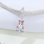 925 Sterling Silver Nutcracker Prince Princess Charm Bead