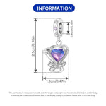 925 Sterling Silver Infinity Love Heart Charm Bead