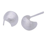 925 Sterling Silver Frosted Small Stud Earrings for Women