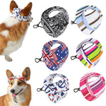 Summer Pet Dog Sun Hat Canvas Visor Cap Adjustable Breathable Outdoor Sunshade Hat With Ear Holes For Small Medium Dogs