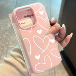 Stylish Transparent White Love Heart Phone Case For iPhone 17 Pro Air 16 13 14 12 11  15Pro Max 7 8 Plus 16E Shockproof Cover