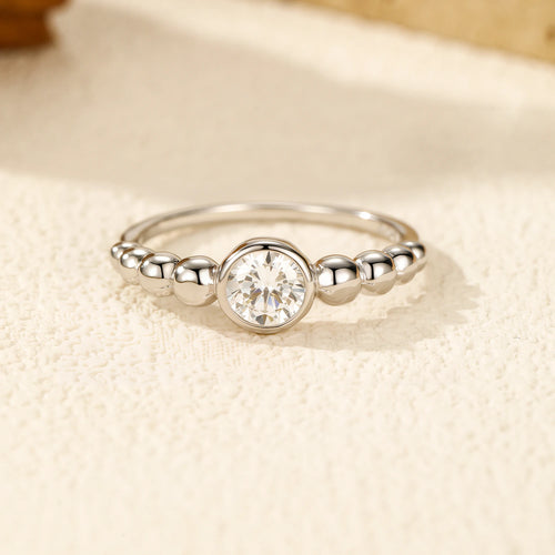 D Colour VVS1 Moissanite Engagement Ring | 925 Sterling Silver Wedding Ring