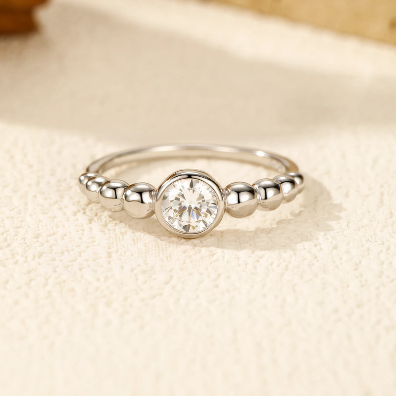 D Colour VVS1 Moissanite Engagement Ring | 925 Sterling Silver Wedding Ring