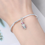 925 Sterling Silver Nutcracker Prince Princess Charm Bead
